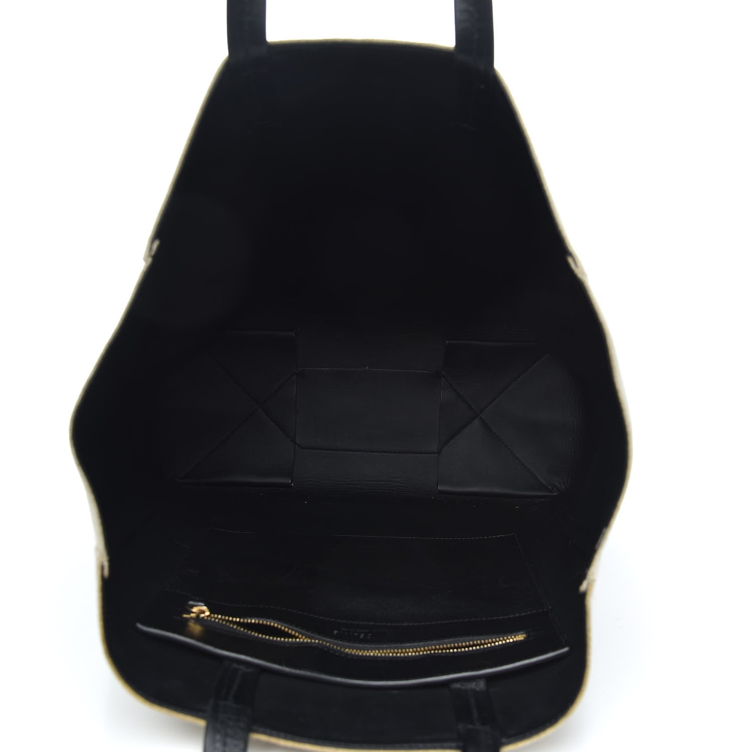 Celine Canvas Lambskin Vertical Bi-Color Cabas Black 5 of 12