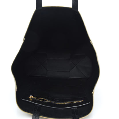 Celine Canvas Lambskin Vertical Bi-Color Cabas Black 5 of 12