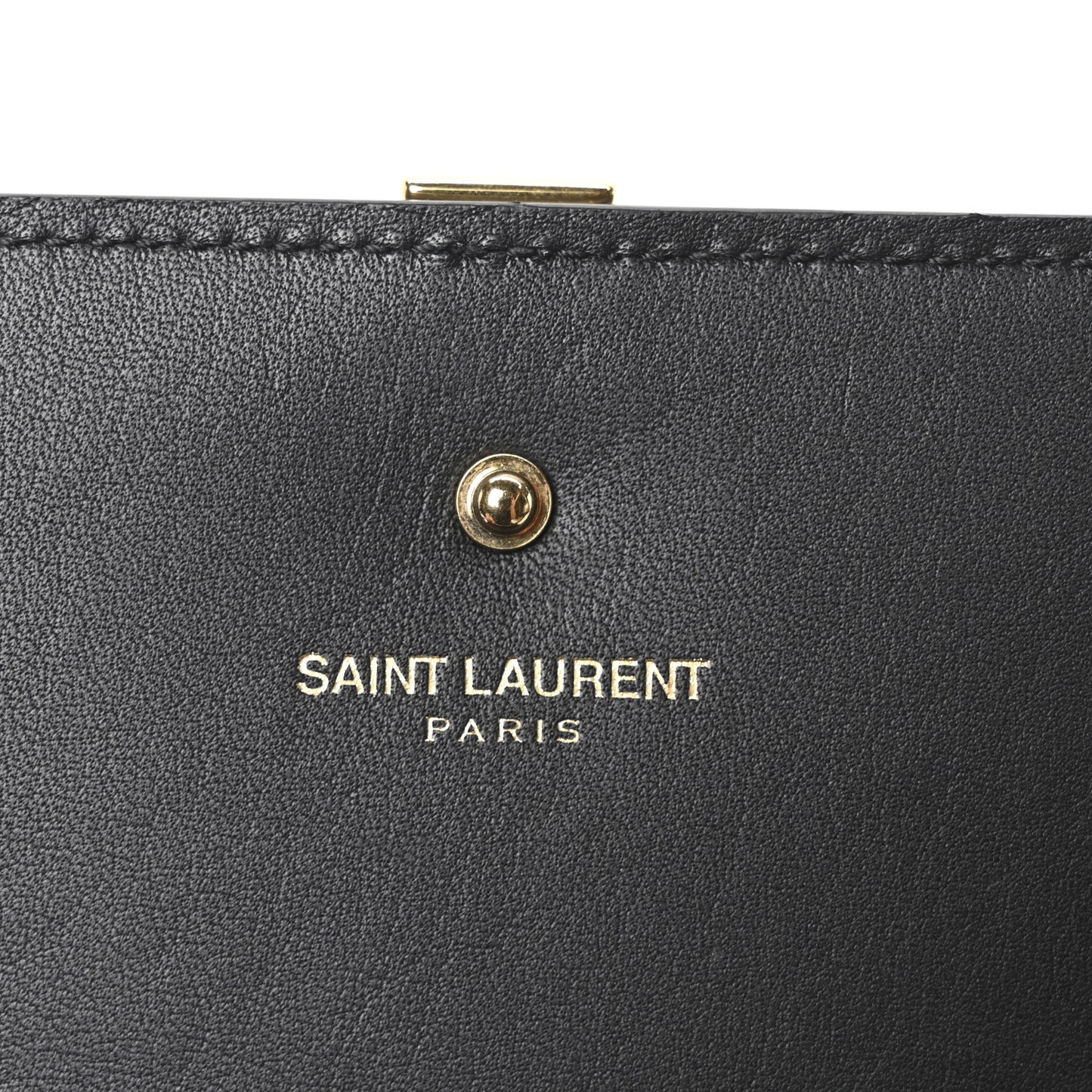 Calfskin Classic Y Ligne Chain Wallet Black