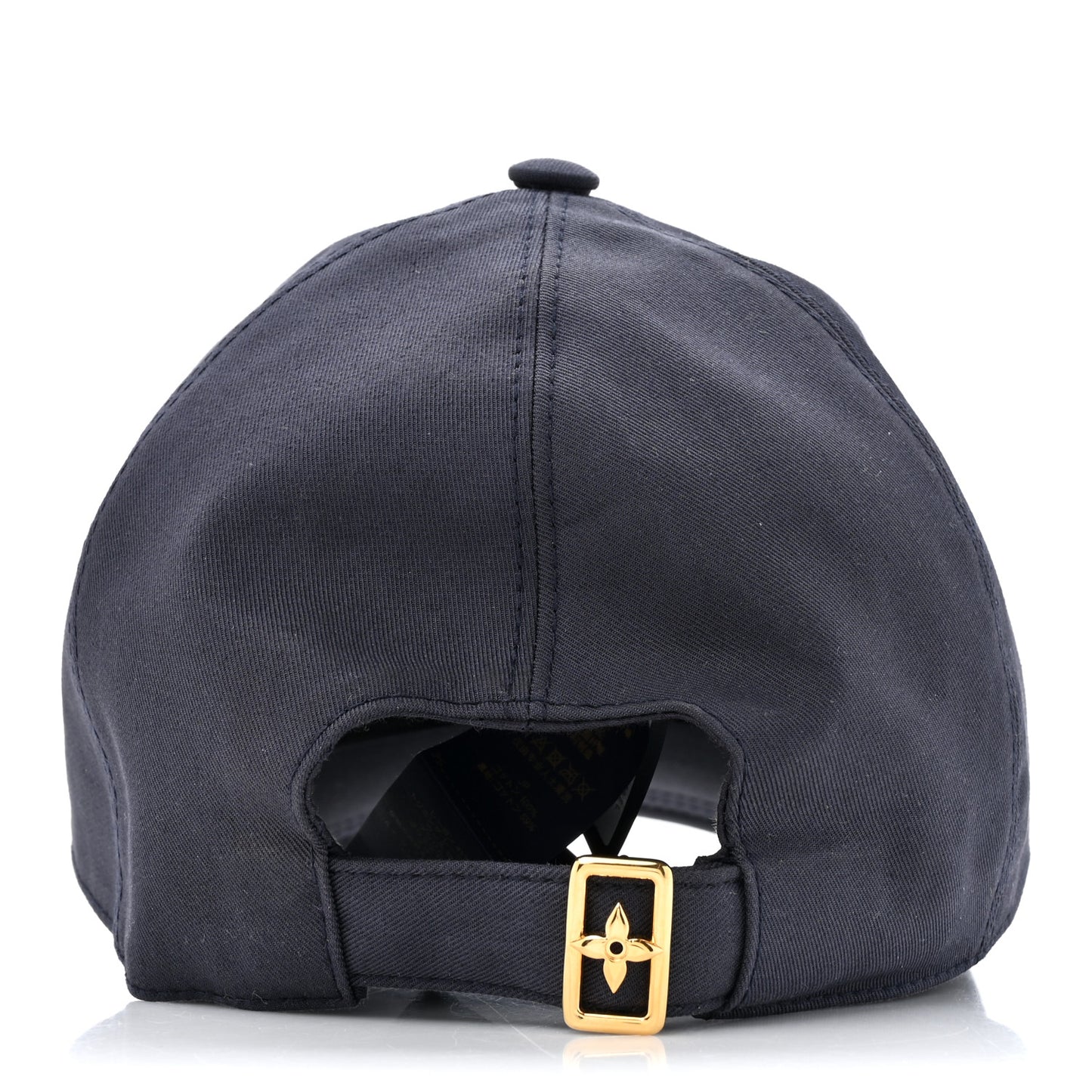 Cotton LV Signature Cap L Bleu Marine