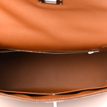Hermes Epsom Kelly Sellier 32 Gold 5 of 10