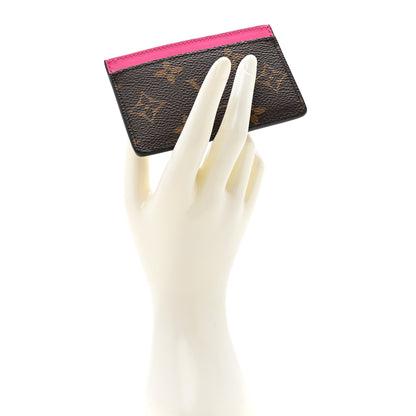 Louis Vuitton Monogram Macassar Card Holder PM Fuchsia 2 of 7