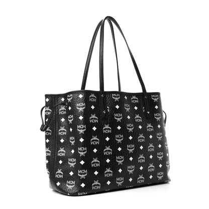 MCM Visetos Medium Project Reversible Shopper Tote Black 3 of 15