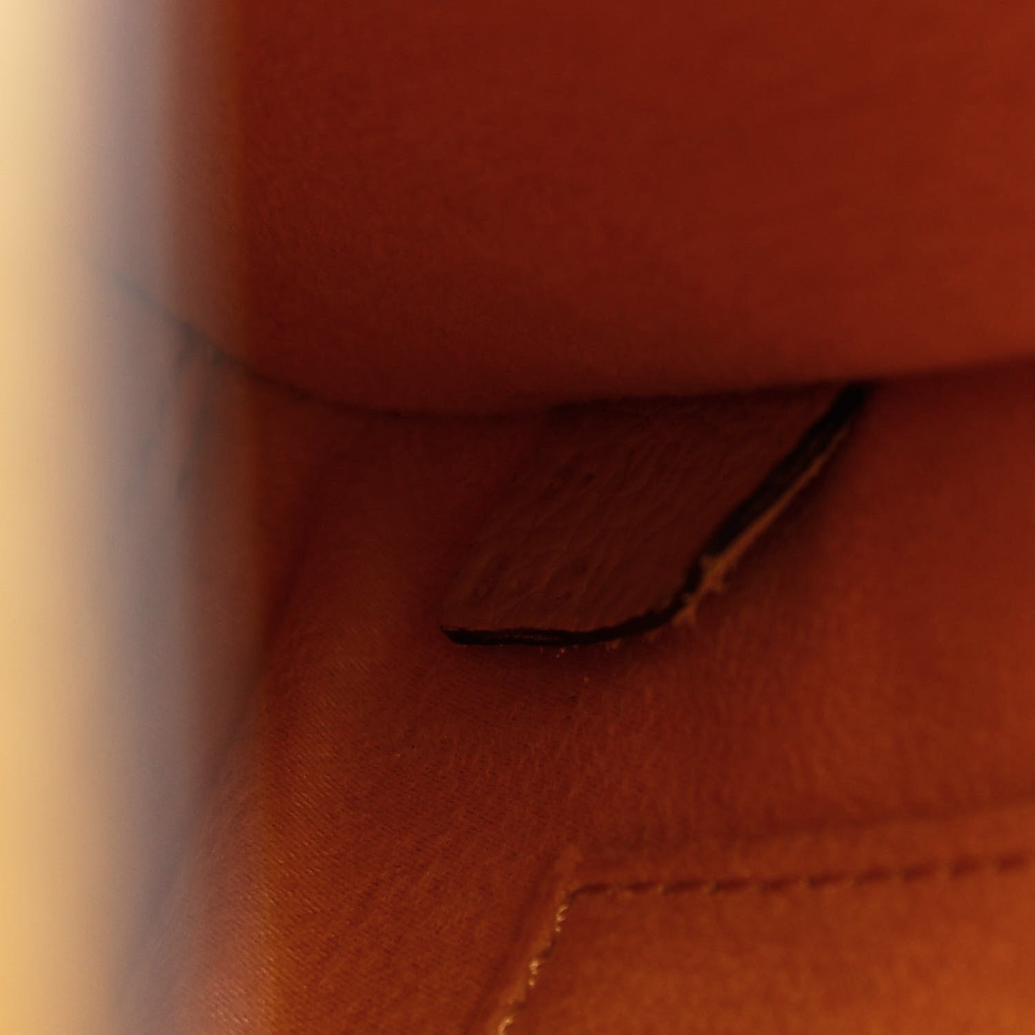 Celine Drummed Calfskin Nano Luggage Ocre 8 of 10