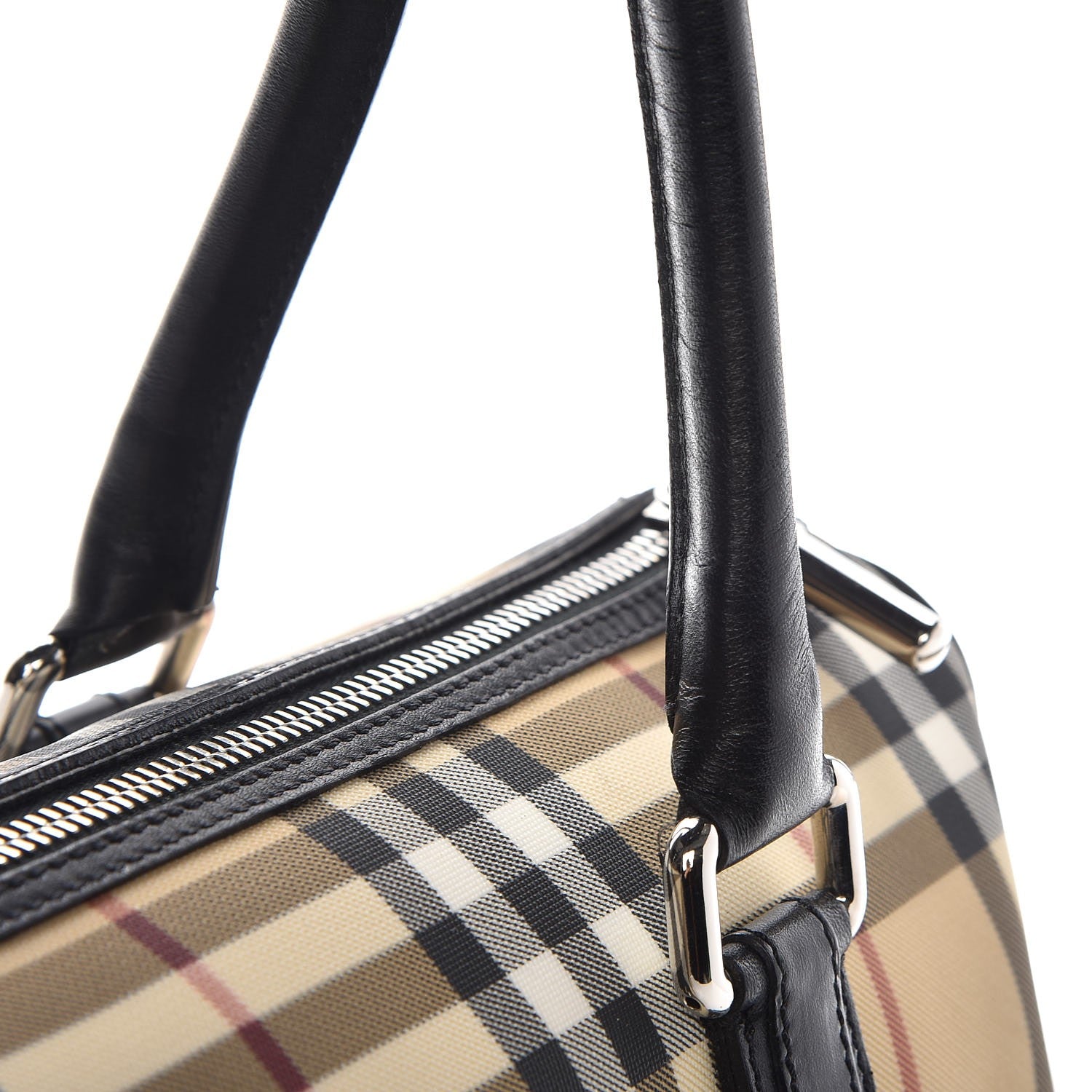 Burberry House Check Studded Satchel Black 9 of 13