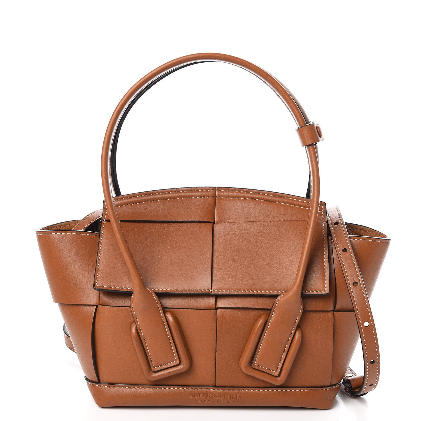 French Calfskin Maxi Intrecciato Mini Arco Wood