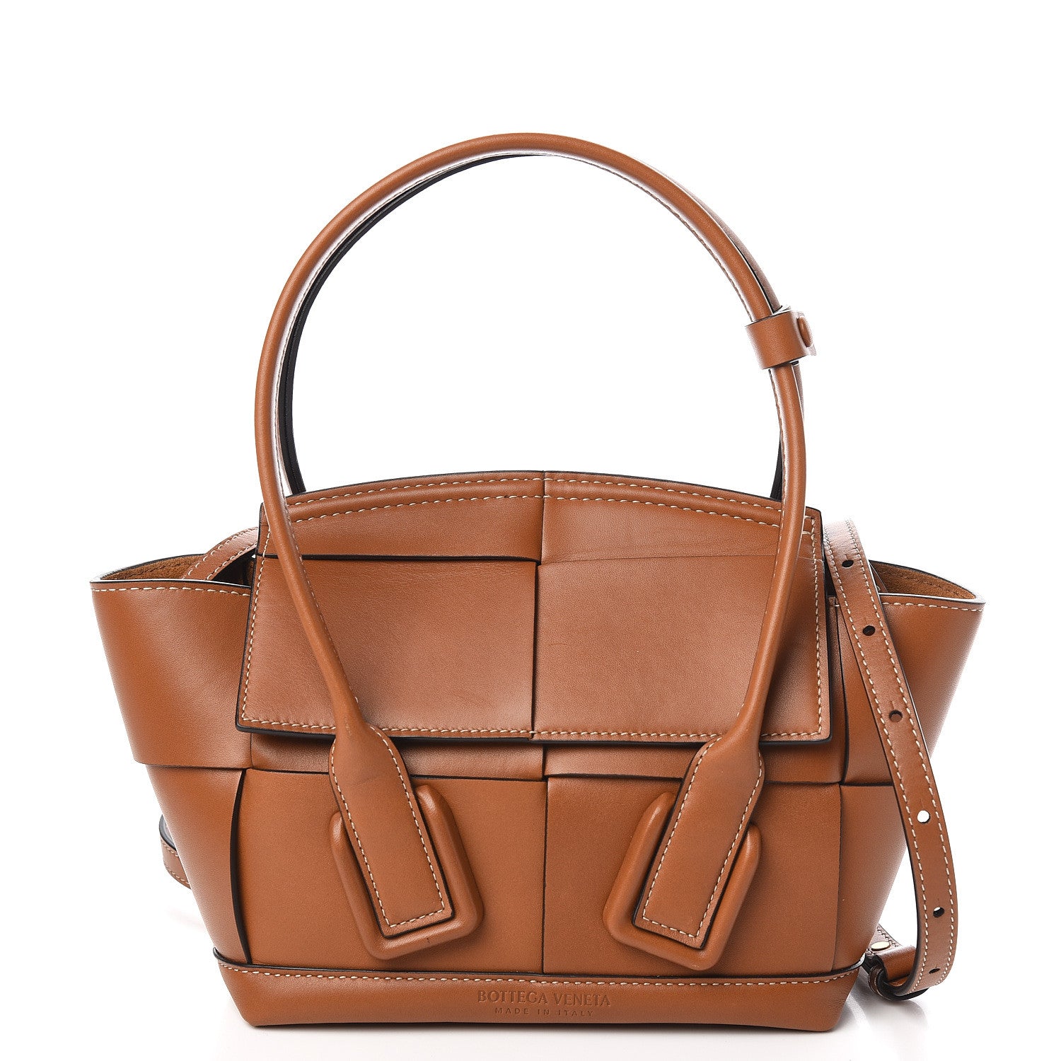 Bottega Veneta French Calfskin Maxi Intrecciato Mini Arco Wood 1 of 9