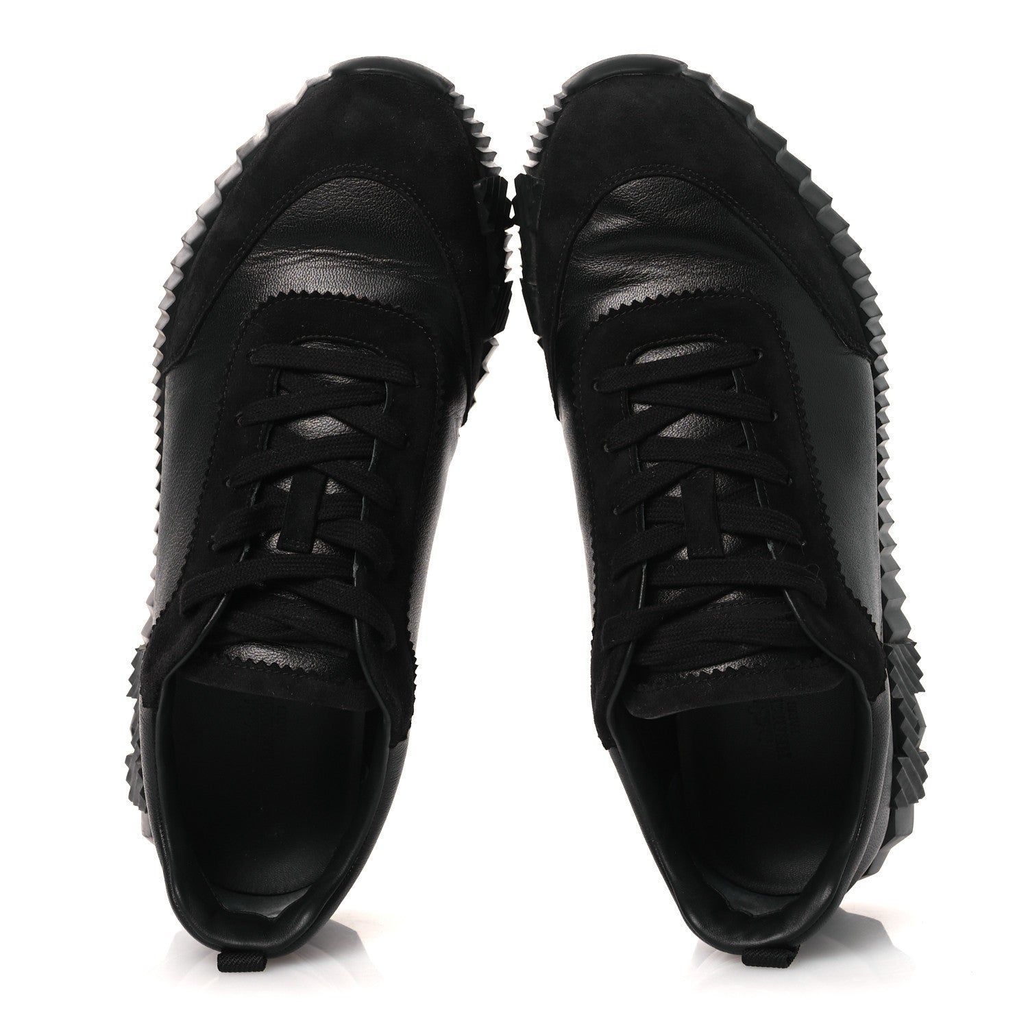 Hermes Goatskin Suede Goatskin Mens Bouncing Sneakers 43.5 Black 2 of 12