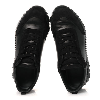 Hermes Goatskin Suede Goatskin Mens Bouncing Sneakers 43.5 Black 2 of 12