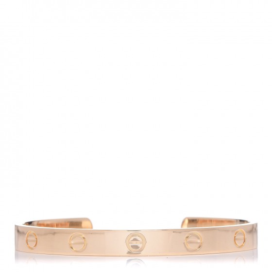 18K Yellow Gold LOVE Cuff Bracelet 17