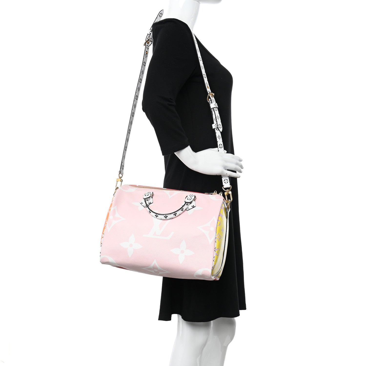 Louis Vuitton Monogram Giant Speedy Bandouliere 30 Rouge 2 of 9