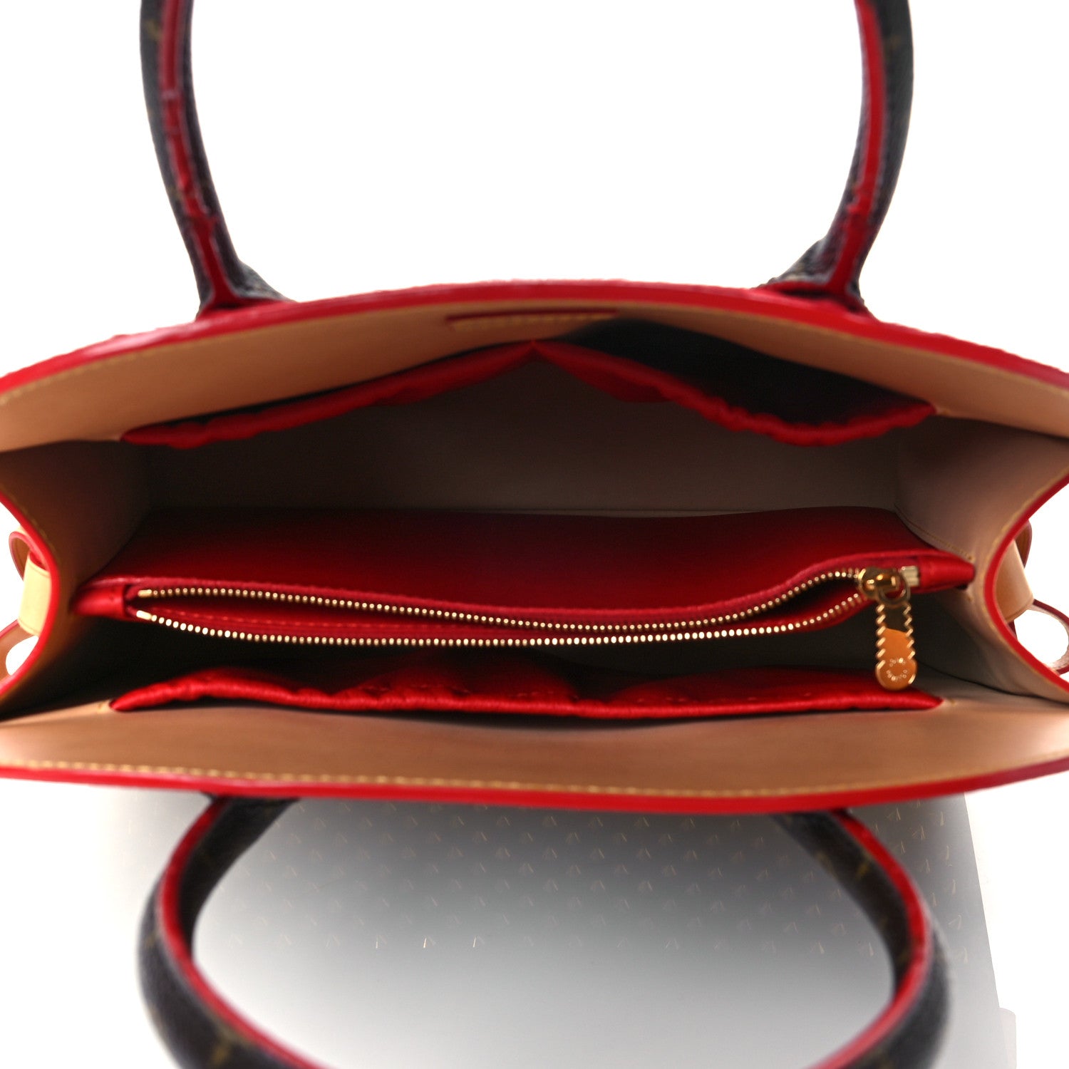 Louis Vuitton Monogram Calf Hair Spikes Iconoclasts Christian Louboutin Tote Red 5 of 9
