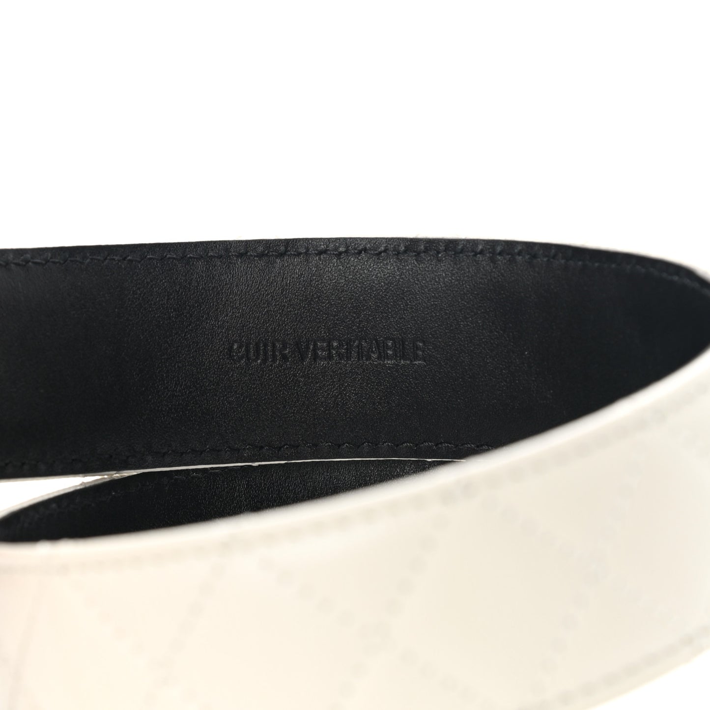 Caviar Quilted CC Chain Belt 75 30 White