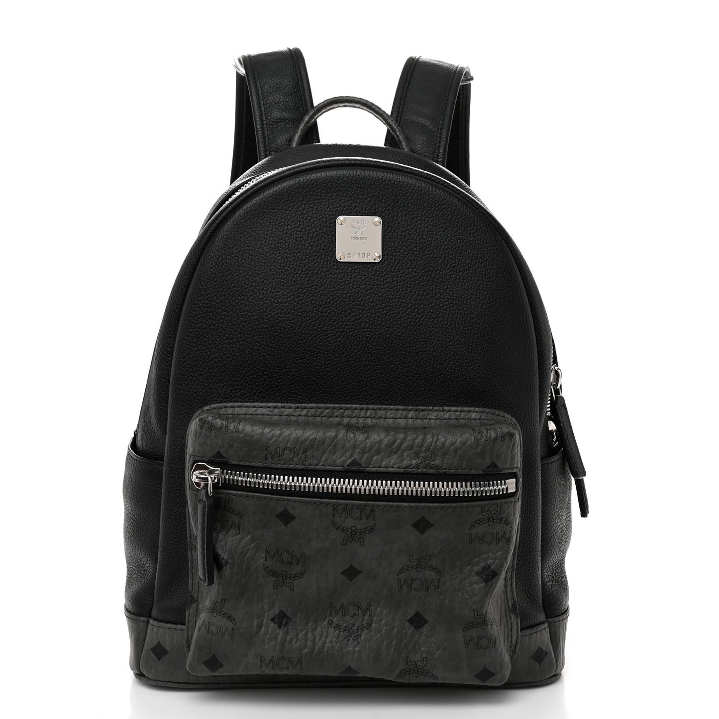 Visetos Calfskin Medium Geonautic Backpack Black Phantom Grey
