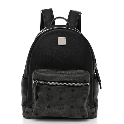MCM Visetos Calfskin Medium Geonautic Backpack Black Phantom Grey 1 of 10