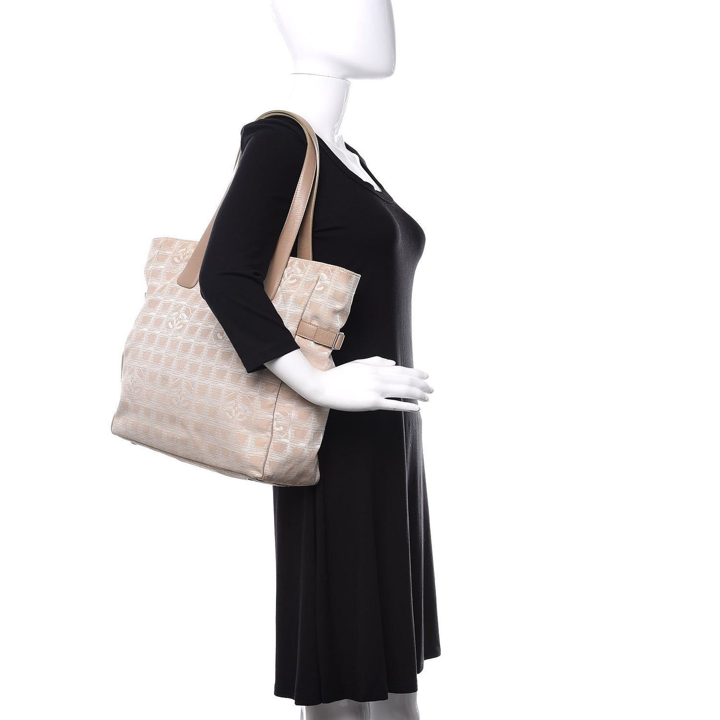 Nylon Medium Travel Tote Beige