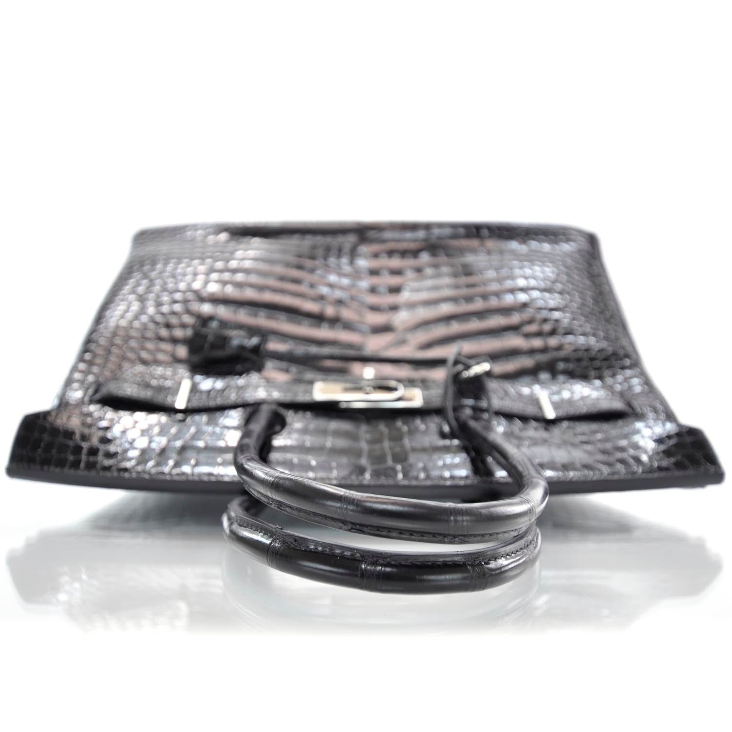 Hermes Niloticus Crocodile BIRKIN 35 Black 5 of 10