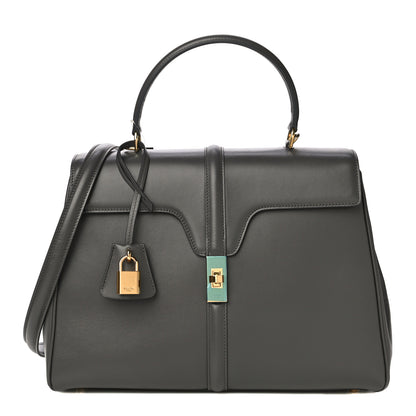 Celine Satinated Calfskin Medium 16 Top Handle Bag Grey 1 of 12