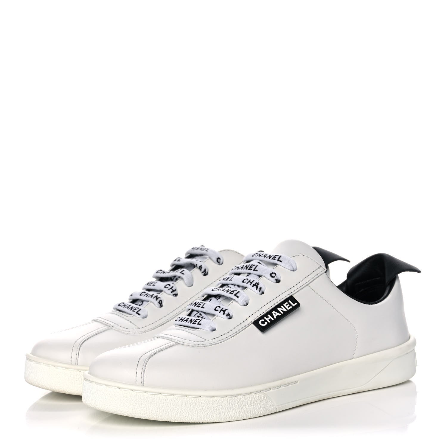 Chanel Calfskin CC Sneakers 35.5 White 3 of 11