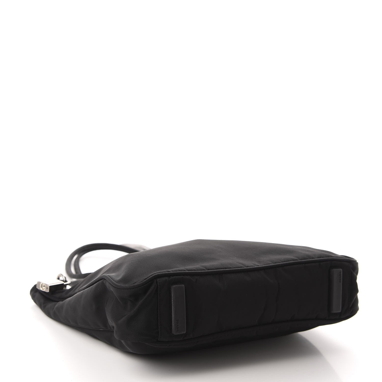Prada Tessuto Nylon Lock Shoulder Bag Black 4 of 10