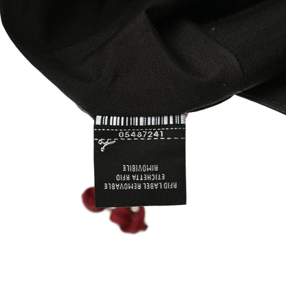 Fendi Vitello Cruise Bi-Color FF 1974 Embossed F is Fendi Drawstring Backpack Black Fragola Maya 8 of 16