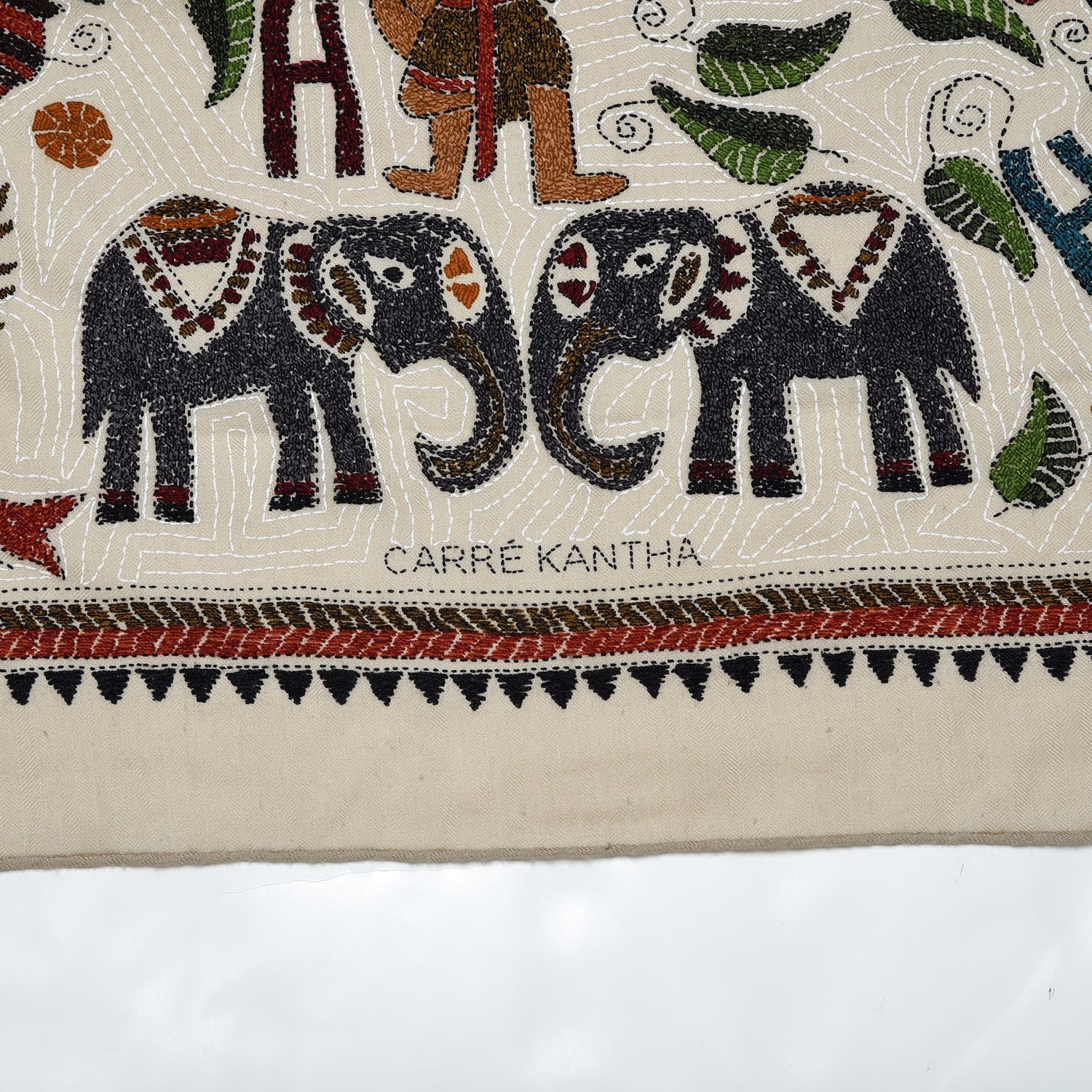 Hermes Cashmere Silk Carre Kantha Shawl 140 3 of 9