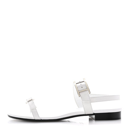 Hermes Calfskin Cristal Sandals 39 White 1 of 11