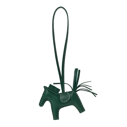 Hermes Milo Lambskin Grigri Rodeo Horse Bag Charm PM Vert Moyen 1 of 5