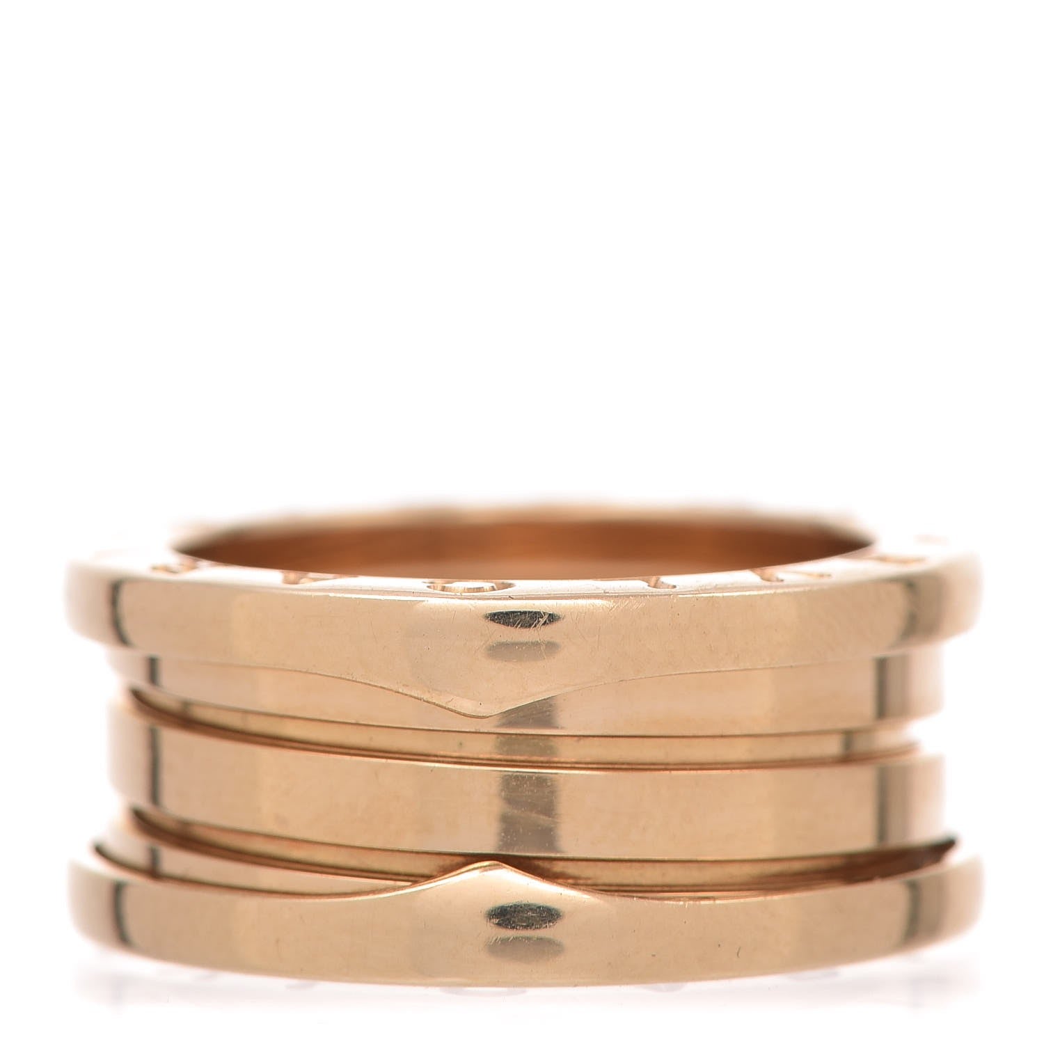 Bulgari 18K Yellow Gold B.Zero1 Three-Band Ring 51 5.75 1 of 5