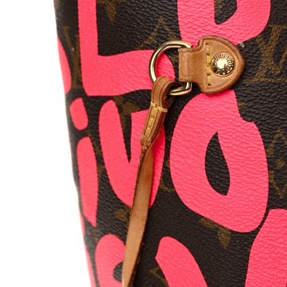 Louis Vuitton Monogram Graffiti Neverfull GM Fuchsia 21 of 28