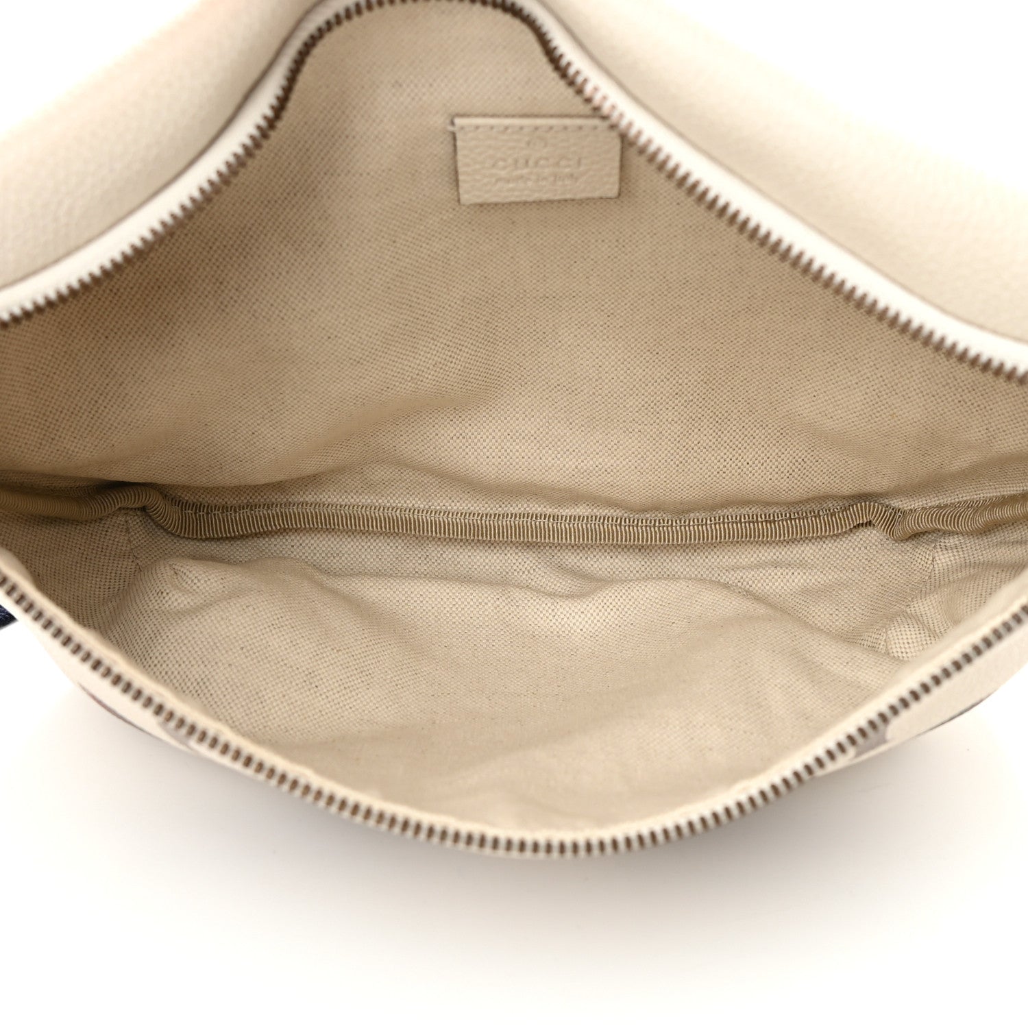 Gucci Grained Calfskin Logo Belt Bag White 5 of 12