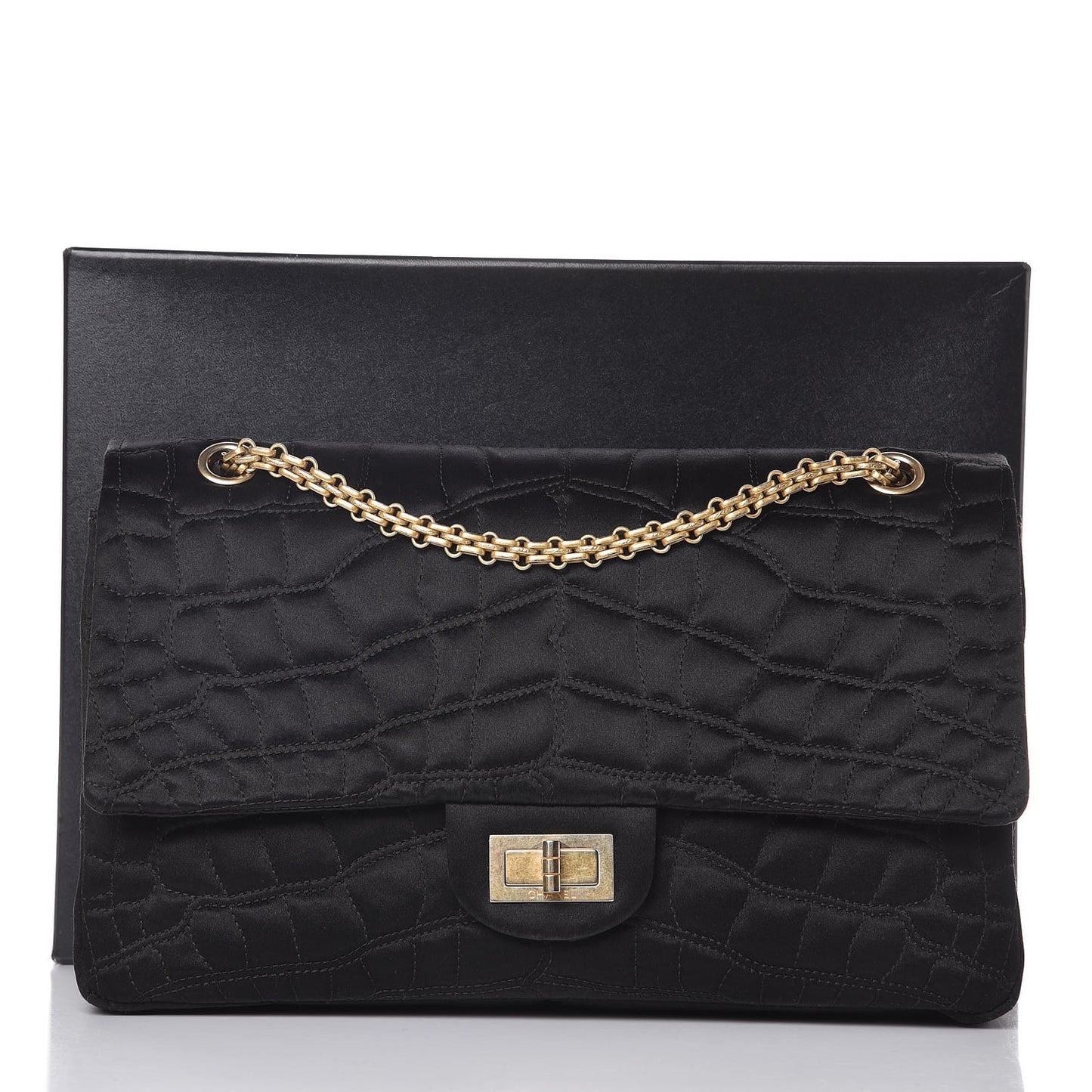 Satin Coco's Croc 2.55 Reissue 227 Flap Black