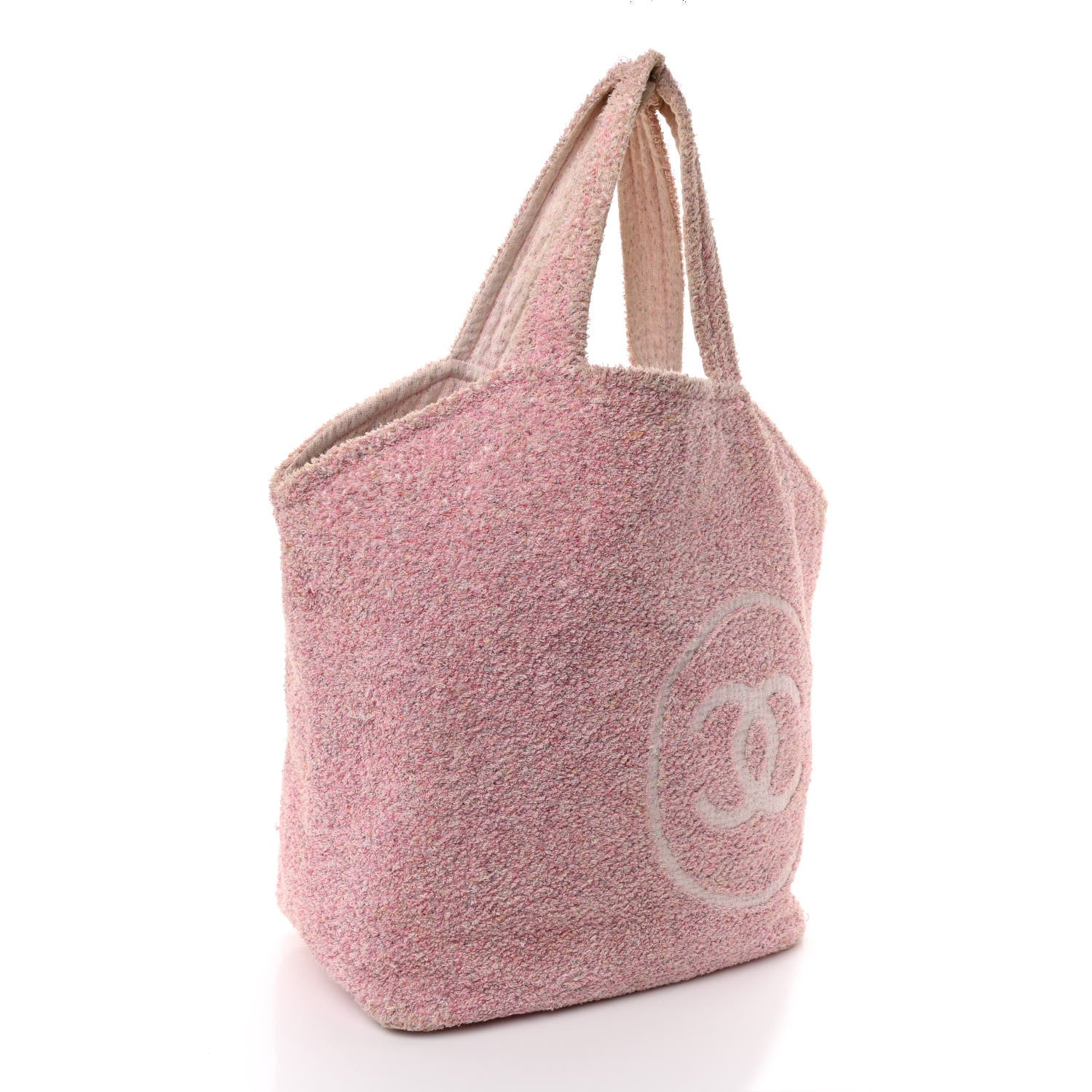 Chanel Terry Cotton CC Beach Tote Pink 3 of 22