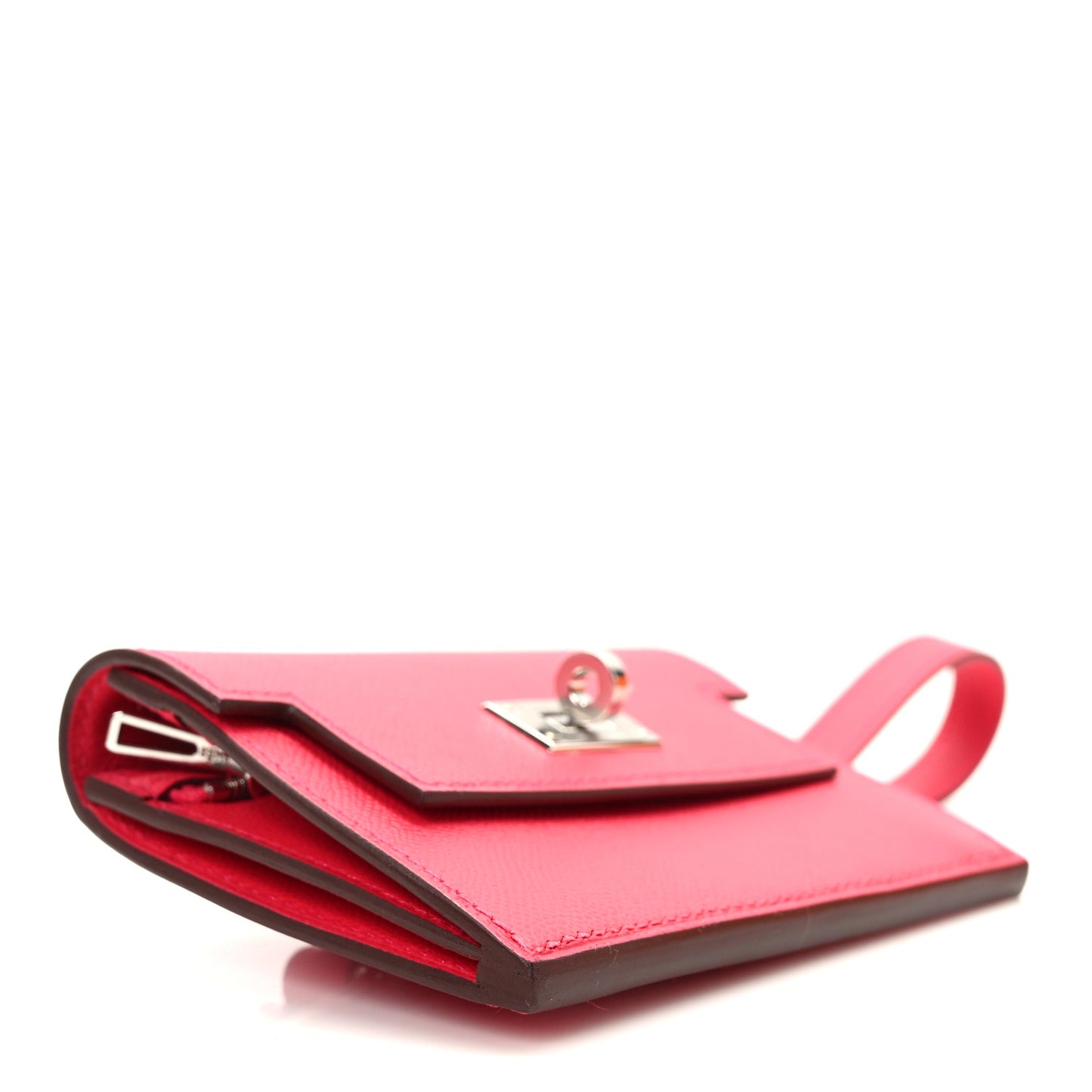 Madame Calfskin Kelly Slim Wallet Rose Extreme
