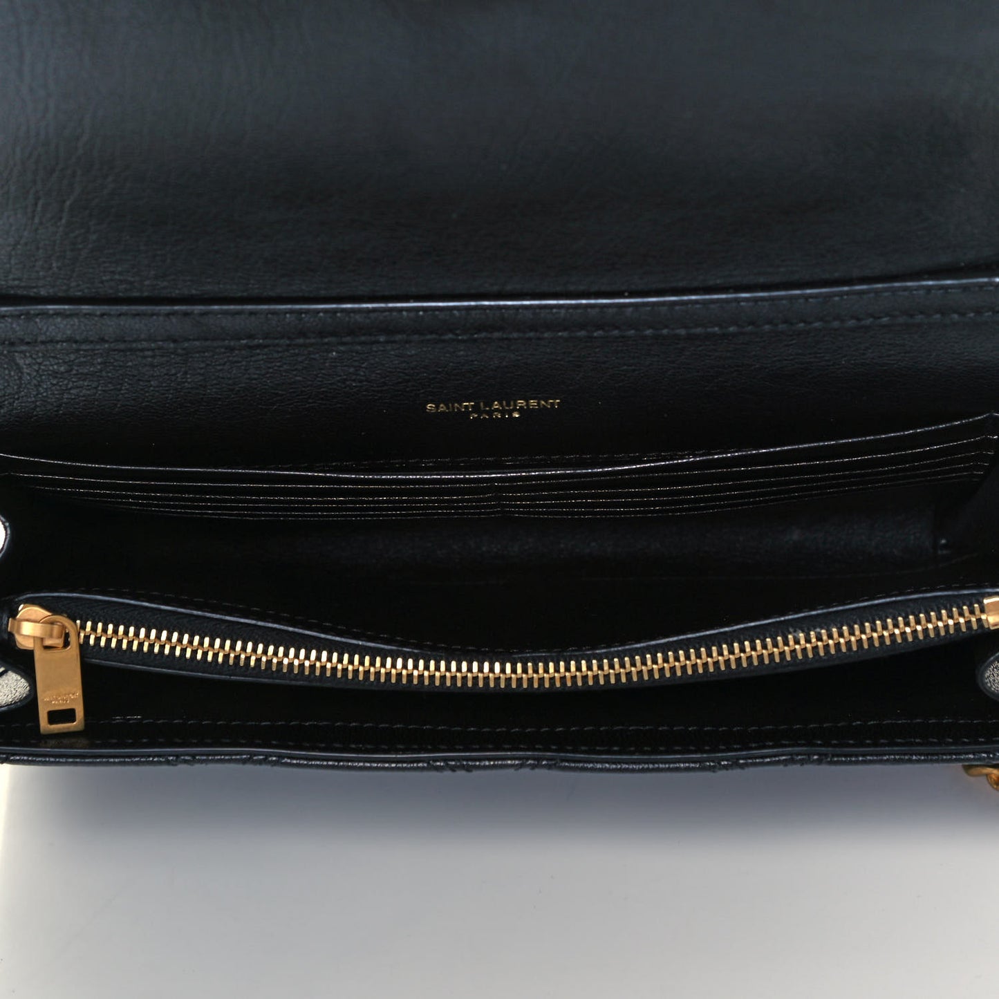 Lambskin Diamond Quilted Becky Chain Wallet Black