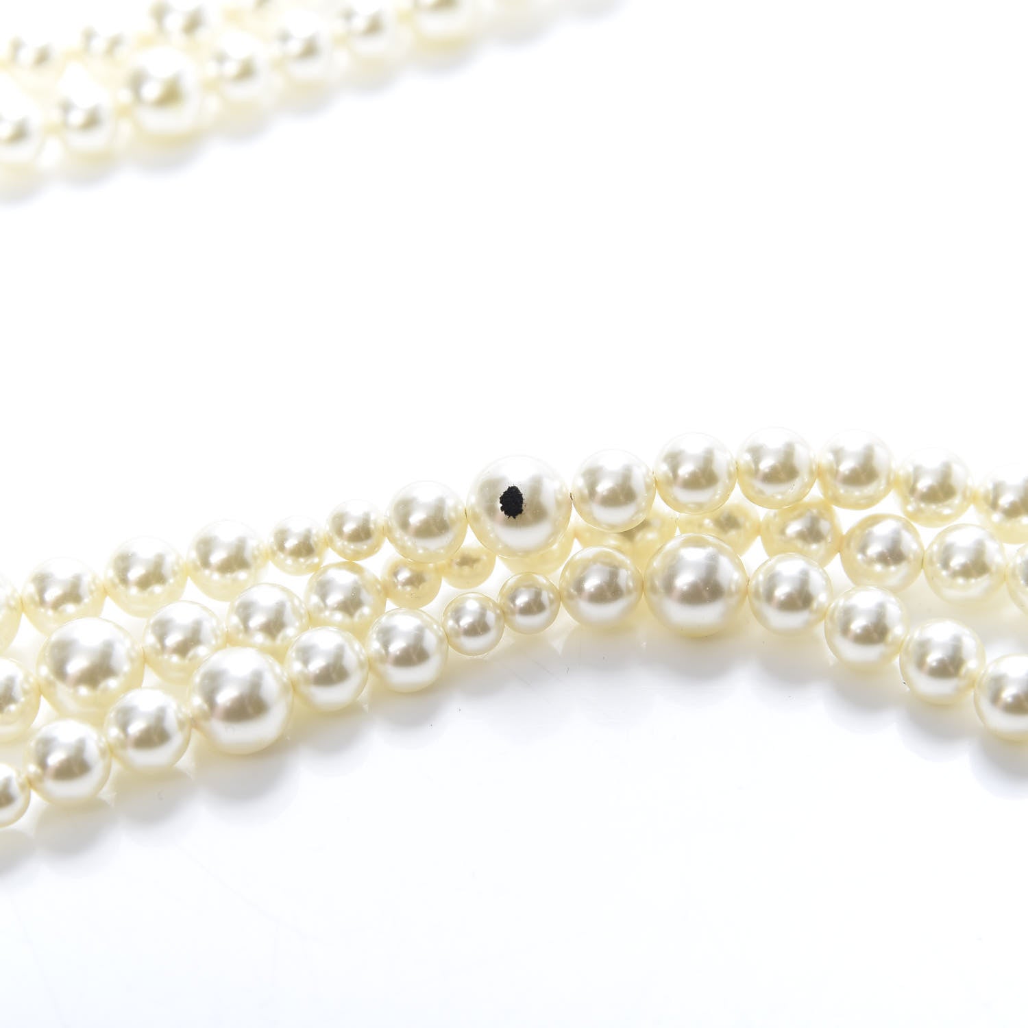 Chanel Pearl CC Multi Strand Long Necklace Light Gold 5 of 6