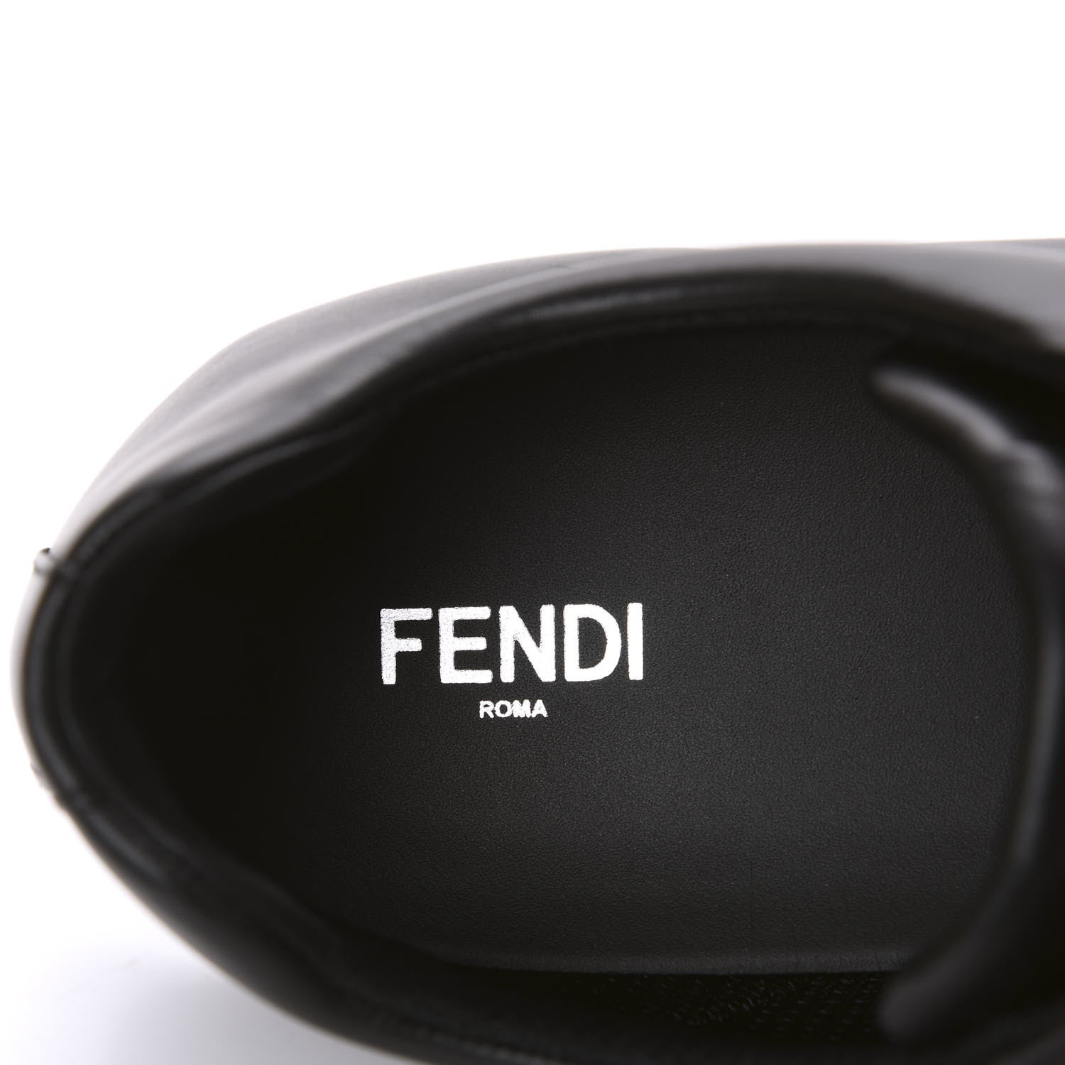 Fendi Calfskin FF Sneakers 12 Black 7 of 10