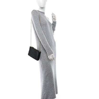 Louis Vuitton Empreinte Double Zip Pochette Black 2 of 9