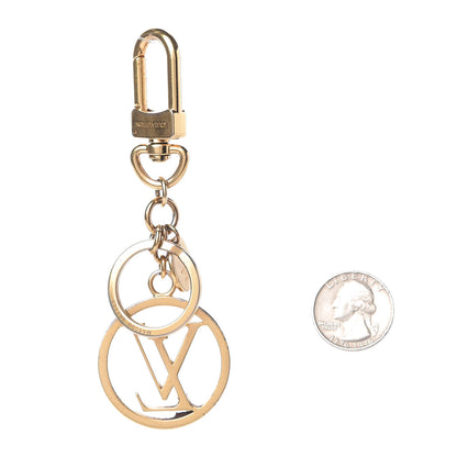Louis Vuitton LV Circle Bag Charm Key Holder Gold 2 of 5