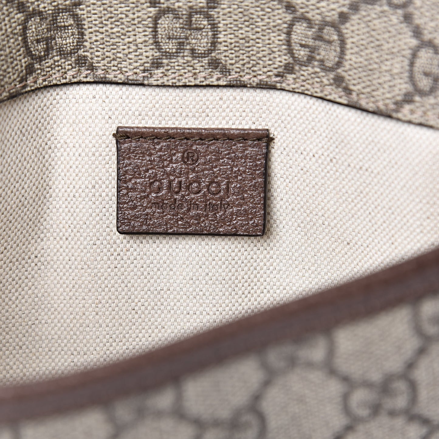 GG Supreme Monogram Neo Vintage Web Belt Bag Brown