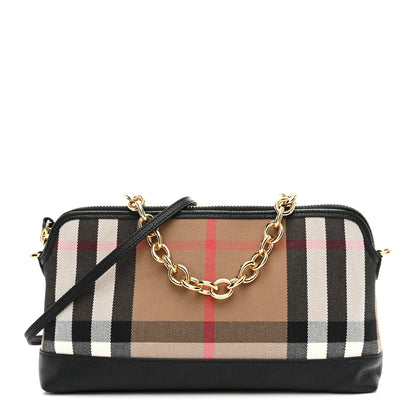 Burberry Derby House Check Abingdon Convertible Clutch Black 1 of 11
