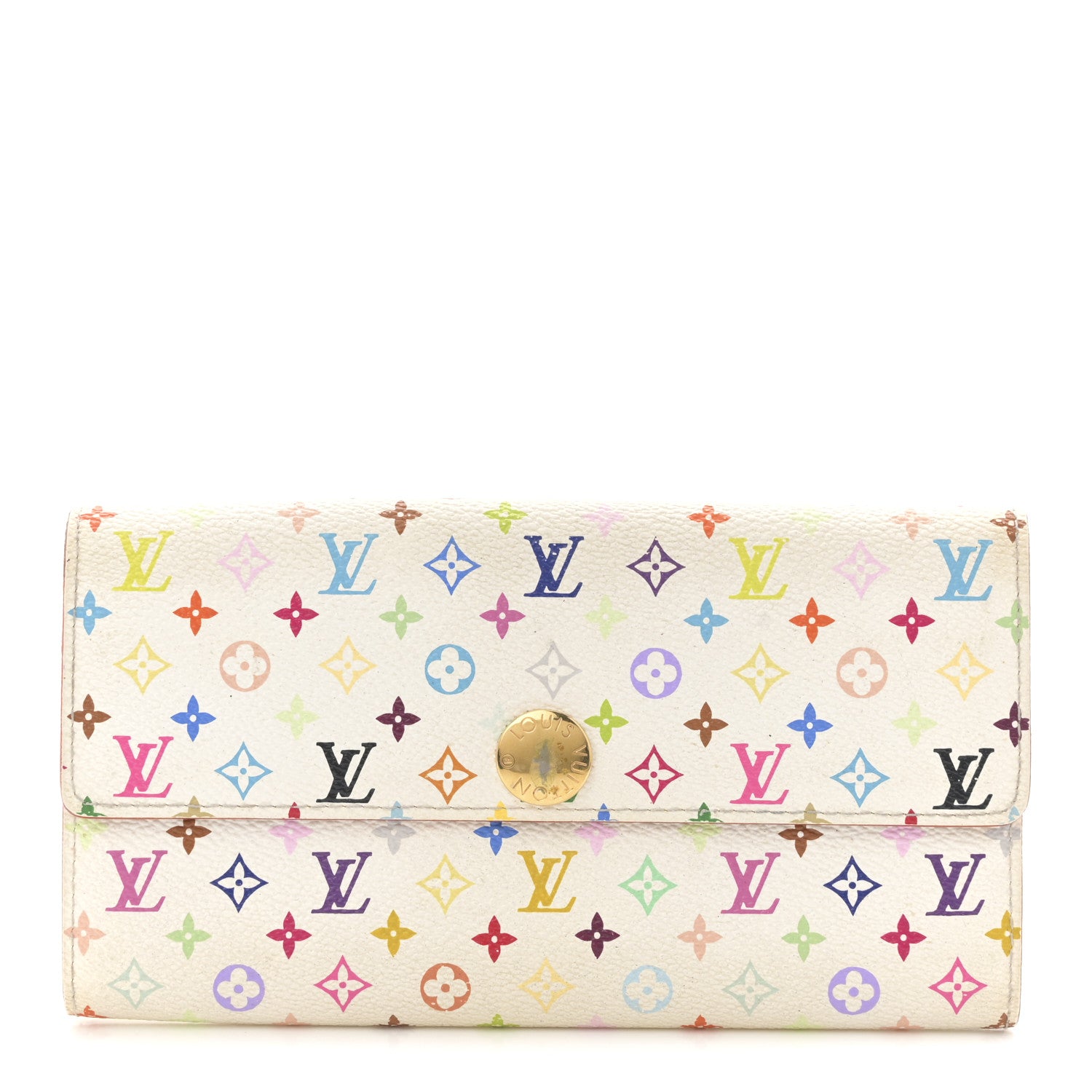 Louis Vuitton Monogram Multicolor Sarah Wallet White 1 of 11