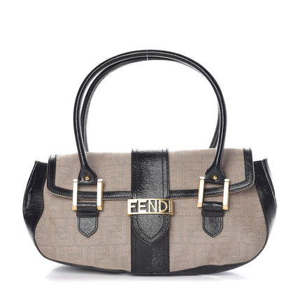 Fendi Zucca Shadow Shoulder Bag Black 1 of 9