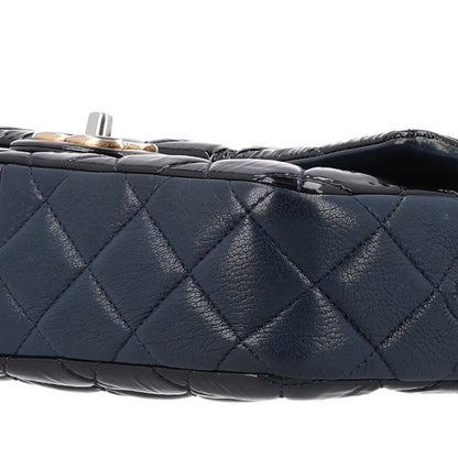 Chanel Patent Goatskin Quilted Medium CC Eyelet Flap Blue 10 of 10