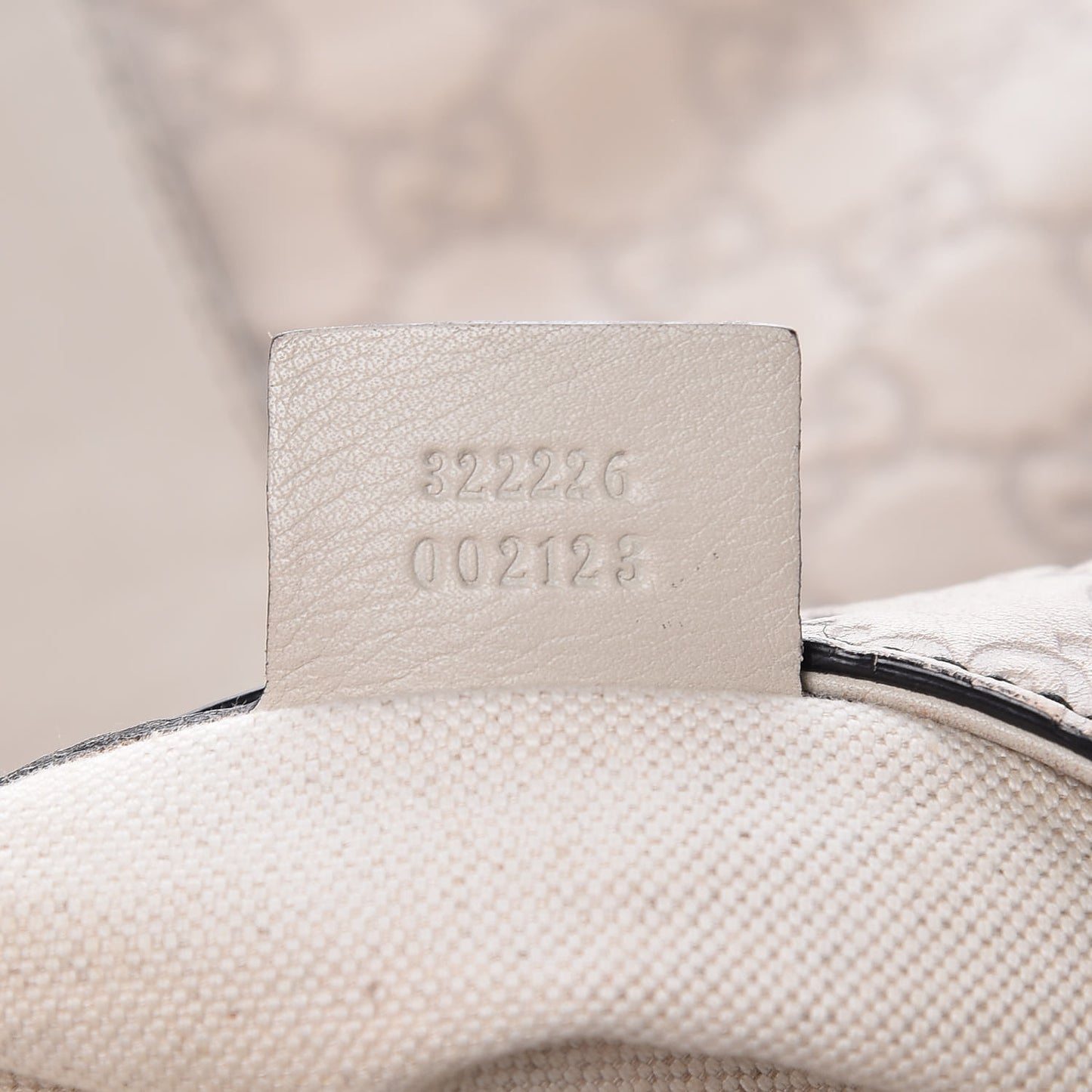 Guccissima Signature Medium Emily Hobo Mystic White