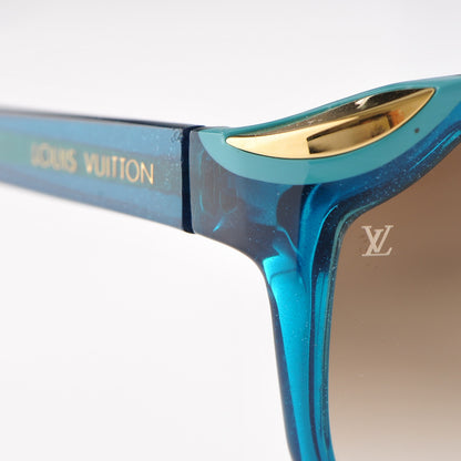 Louis Vuitton Ivy Cat Sunglasses Z0727W Petrole Blue 7 of 8