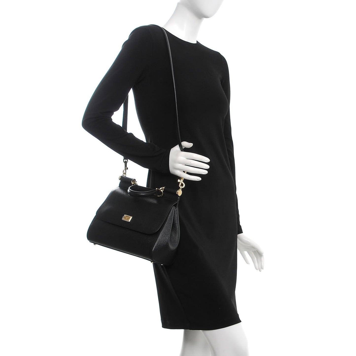 Dauphine Medium Miss Sicily Satchel Black