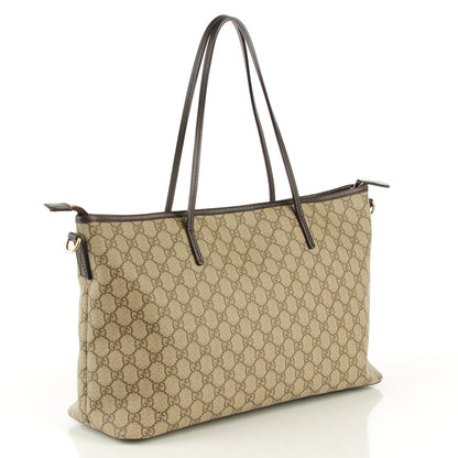Gucci GG Supreme Monogram Medium Zippered Tote Dark Brown 3 of 8