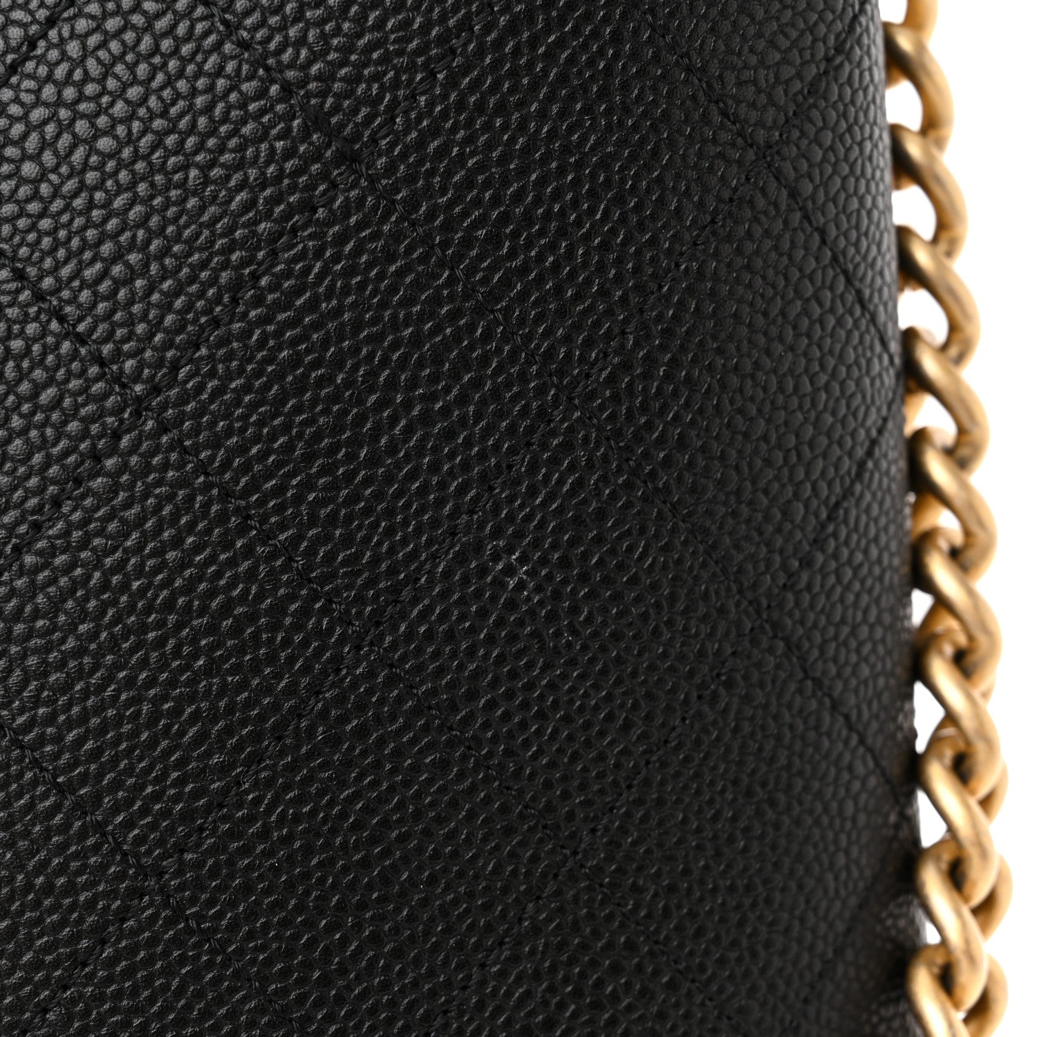 Chanel Caviar Stitched Large Shopping Tote Bag Black 13 of 15