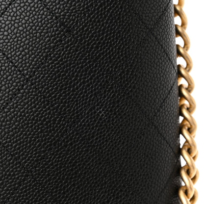 Chanel Caviar Stitched Large Shopping Tote Bag Black 13 of 15
